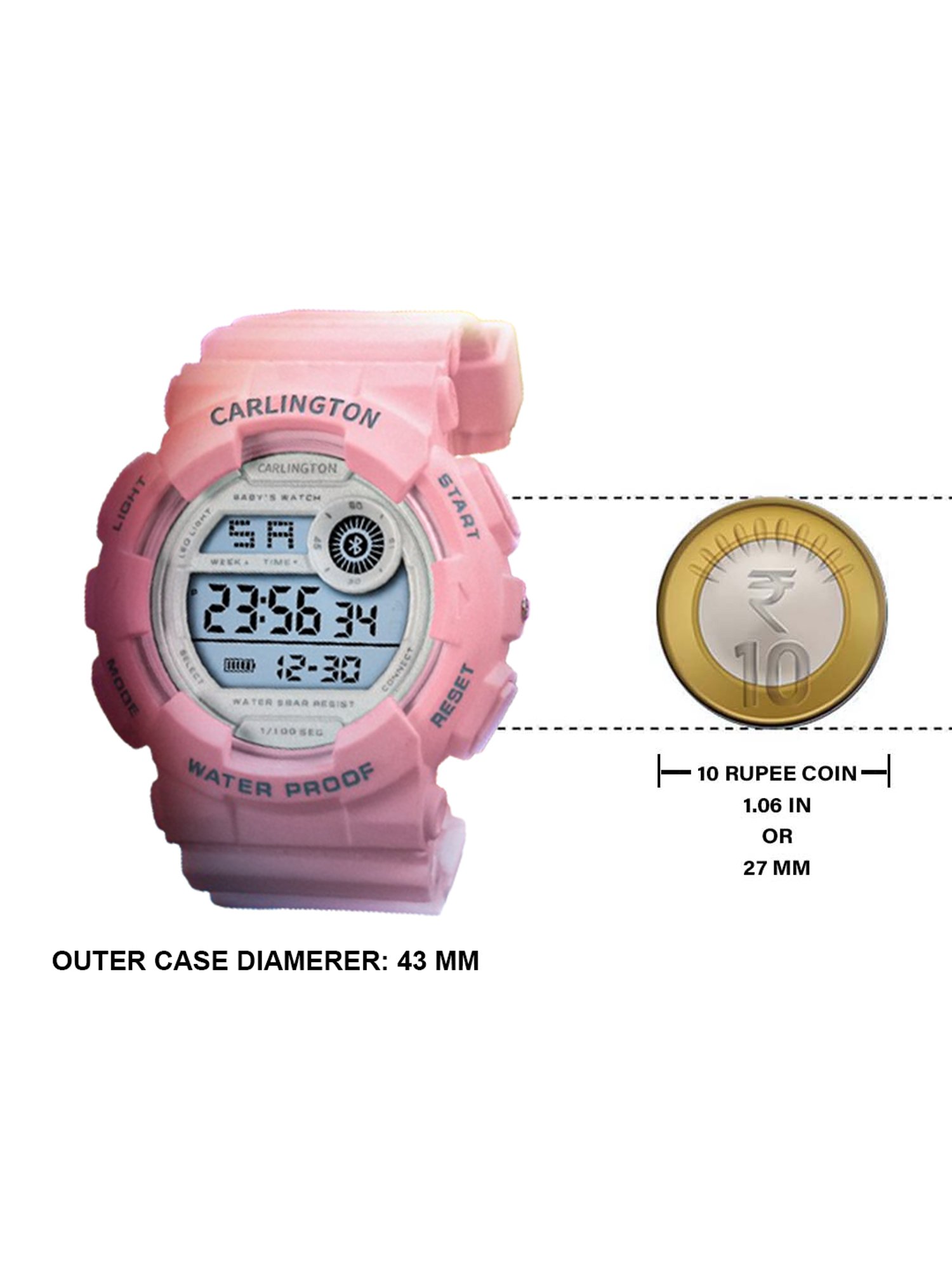 Carlington Junior 9121 Pink Unisex Digital Watch