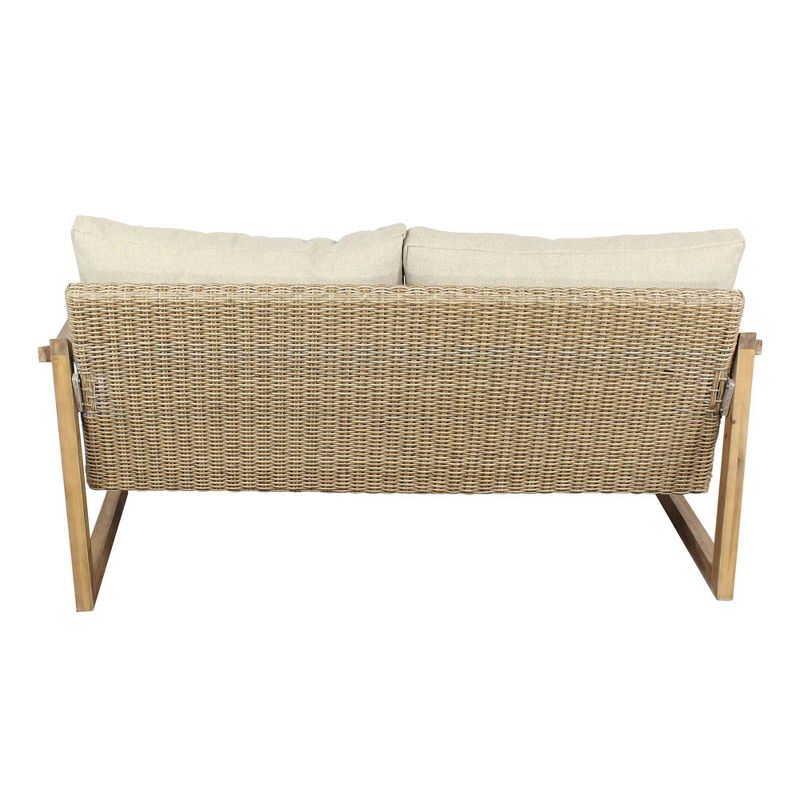 Woodfield 4pc Loveseat Seating Group - Natural - Courtyard Casual