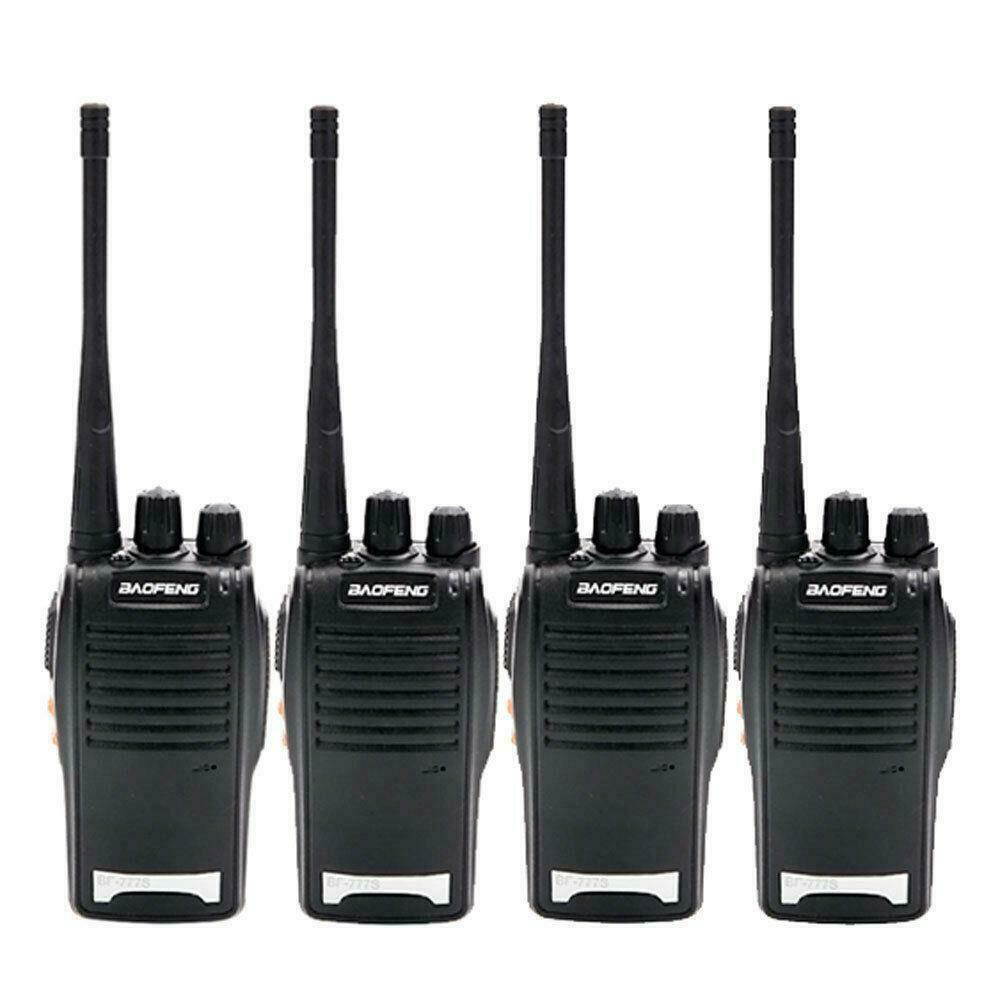 4 Pack   BF-777S Walkie Talkie 400-470 MHz Ham Two-Way Radios Intercom