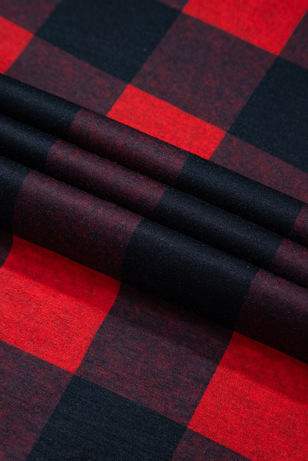 Rose Red Solid Waffle Knit Plus Size Two Piece Shorts Set