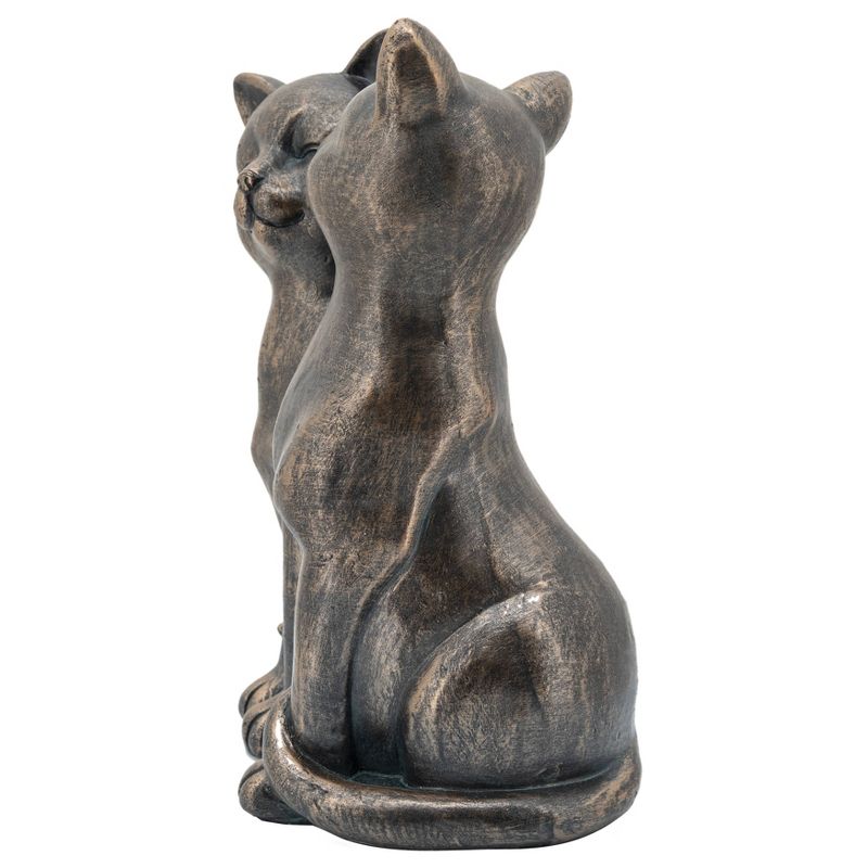 14" Resin Smooching Cats Figurine Bronze - Sagebrook Home