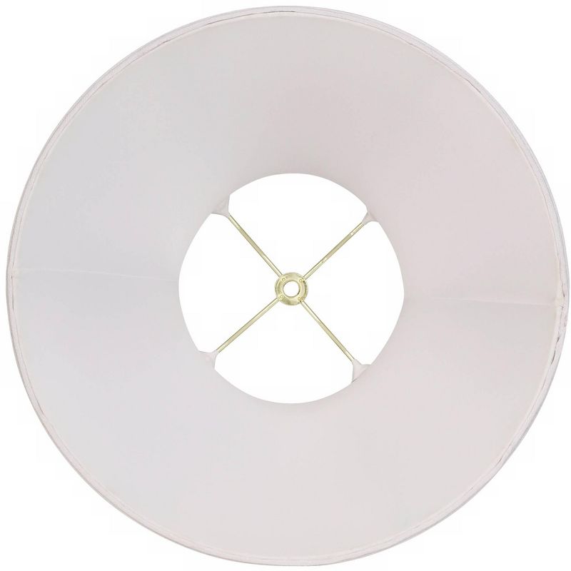 Imperial Shade White Medium Bell Lamp Shade 7" Top x 14" Bottom x 11" Slant x 10.5" High (Spider) Replacement with Harp and Finial