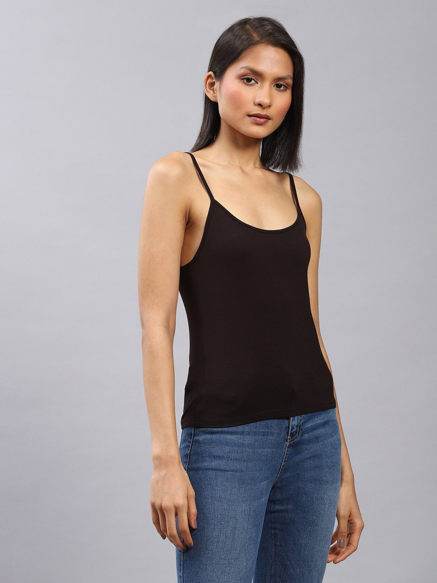 Label Ritu Kumar Black Top With Camisole