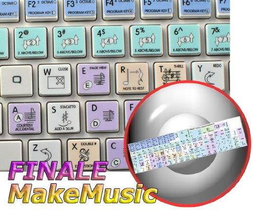 4Keyboard MAKEMUSIC FINALE GALAXY SERIES NEW KEYBOARD LABELS SHORTCUTS APPLE SIZE WORK WITH APPLE
