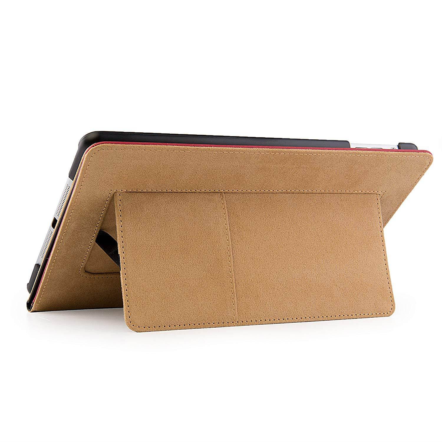 VanGoddy Red and Black Portfolio Case with Stand For Apple iPad Air