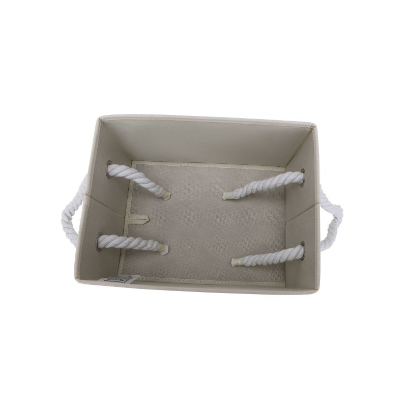 StorageWorks Set of 2 11L Fabric Storage Bins with Cotton Rope Handles Beige
