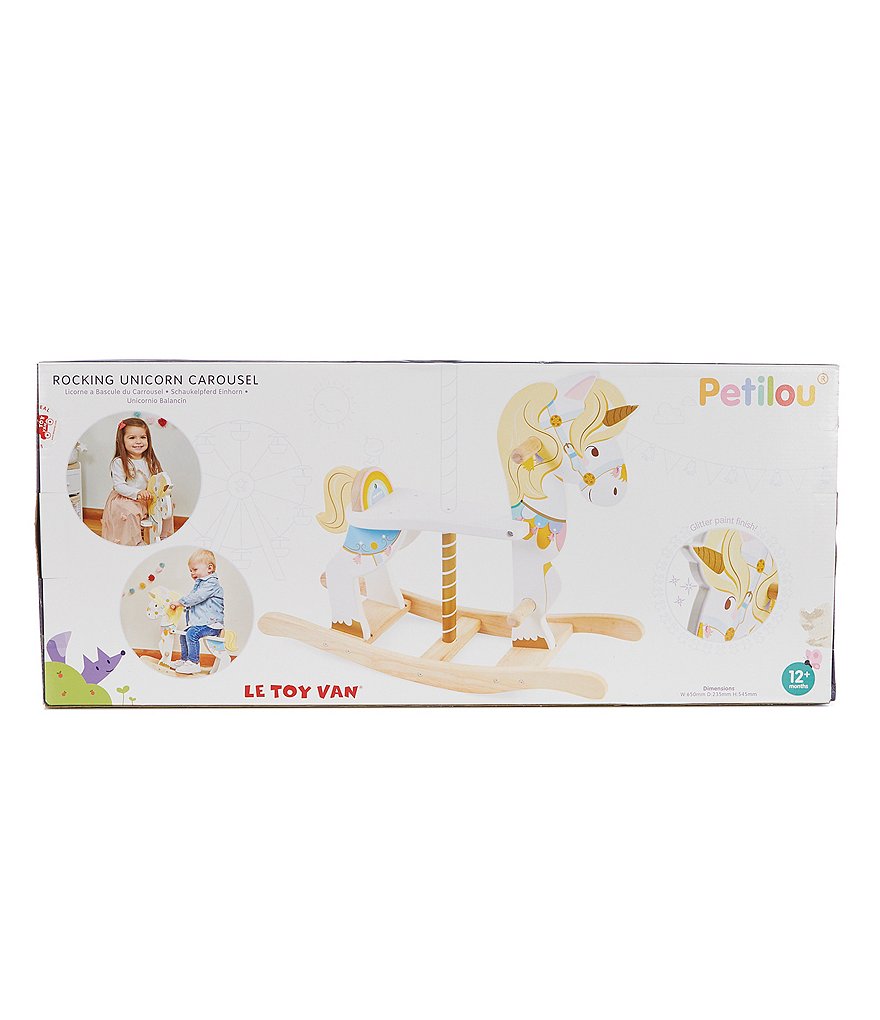 Le Toy Van Petilou Wooden Rocking Unicorn Carousel