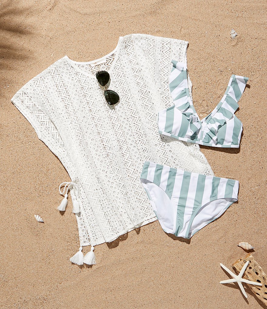 Splendid Big Girls 7-14 Stripe Romper Swimsuit Coverup