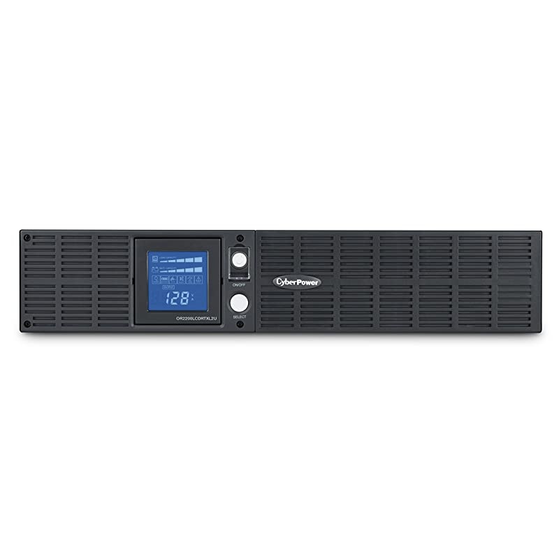 OR2200LCDRTXL2U Smart App LCD UPS System, 2190VA/1650W, 8 Outlets, AVR, 2U Rack/Tower Black