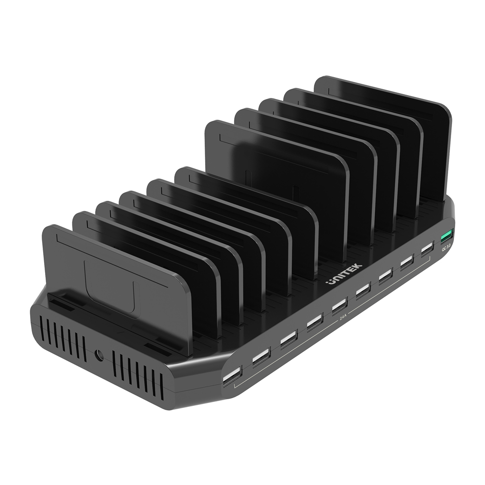 Unitek Fast Charging Station with Quick Charge 3.0, Multi USB Charger Station for Multiple Devices, iPhone, iPad, Tablet, Kindle-Black(UL Certified)