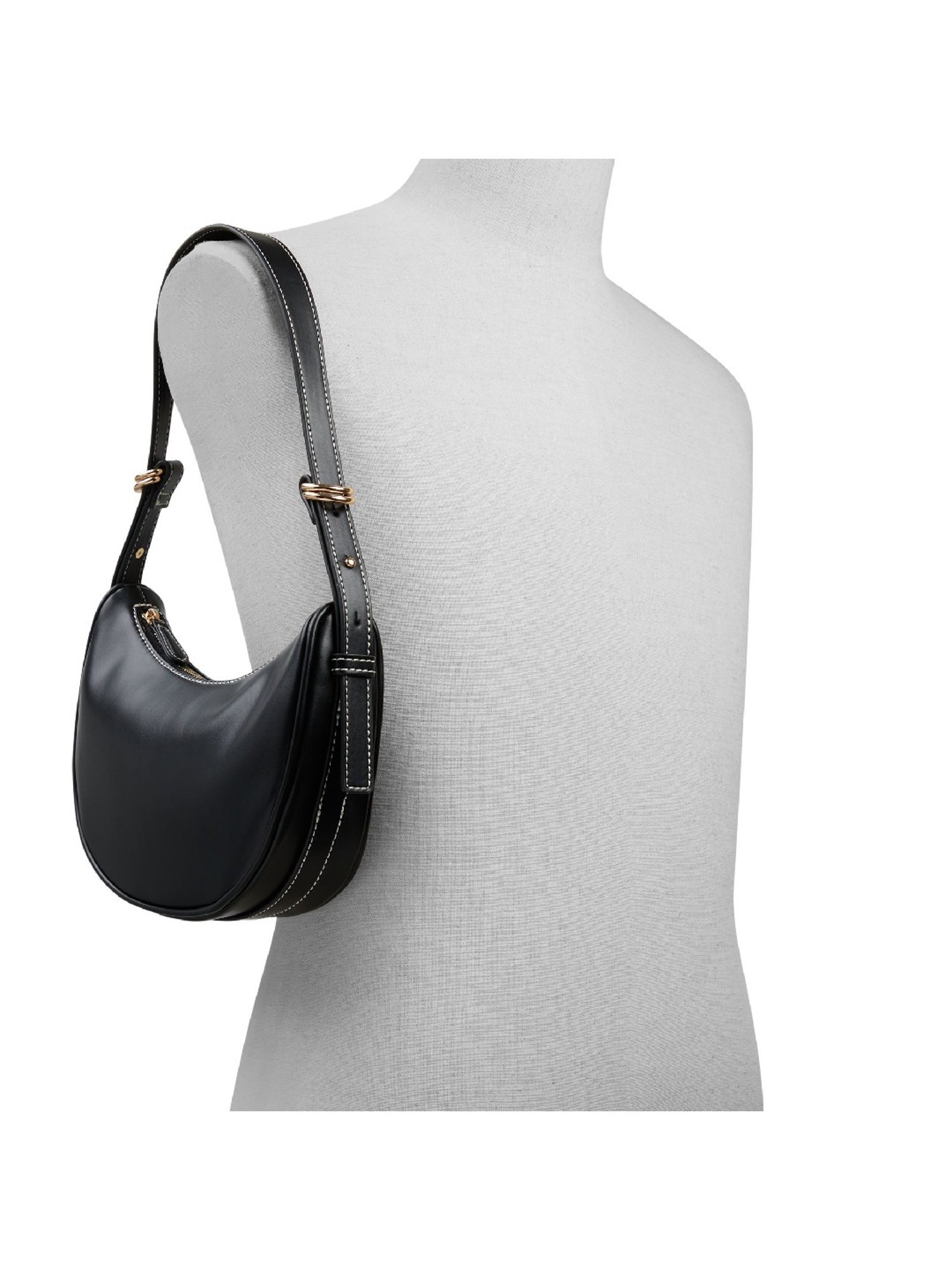 Call It Spring Black Solid Small Shoulder Handbag