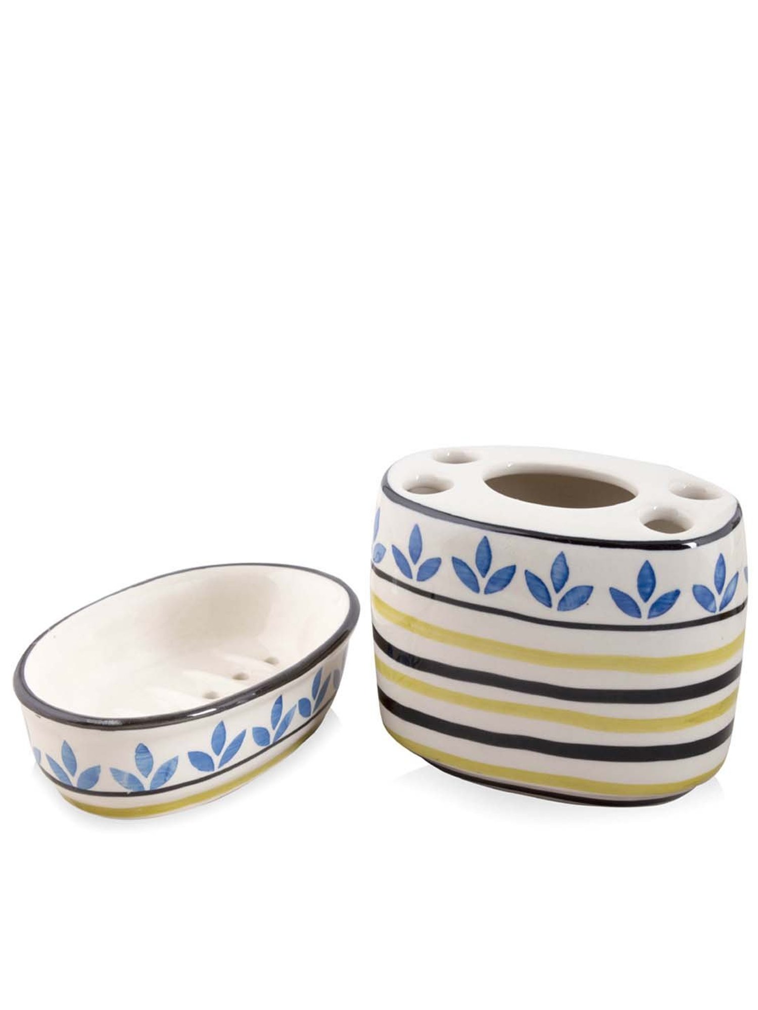 VarEesha Aztec Multicolor Ceramic Bath Accessories - Set of 2