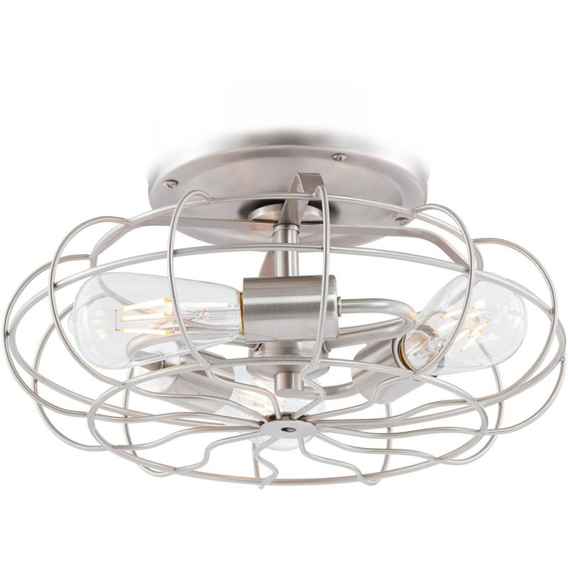 52" LED Antique Crystal Lighted Ceiling Fan White/Champagne - River of Goods