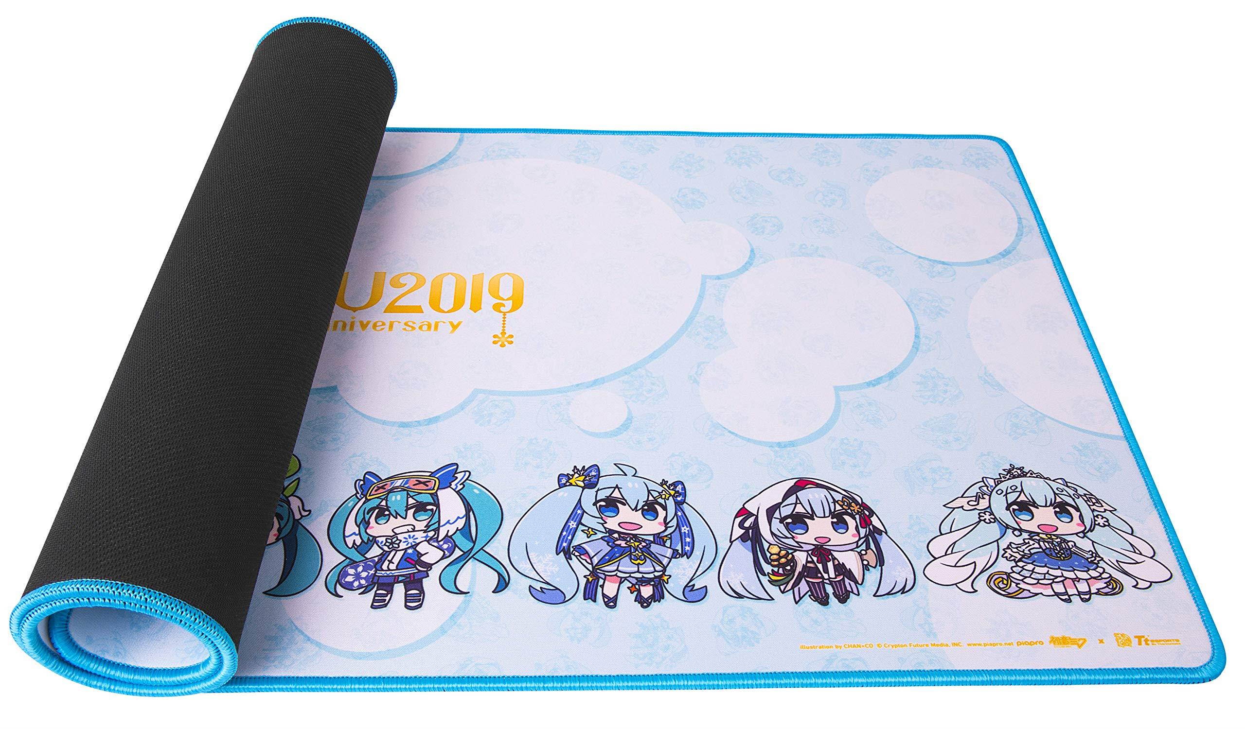 Thermaltake Tt Esports Dasher Extended Hatsune Miku Limited Edition Gaming Mouse Pad Snow Miku 2019 Edition Semi-Coarse Surface Non-Slip Rubber Base 35.43&rdquo;X15.75&rdquo;X0.16&rdquo; MP-DSH-Blksxs-09