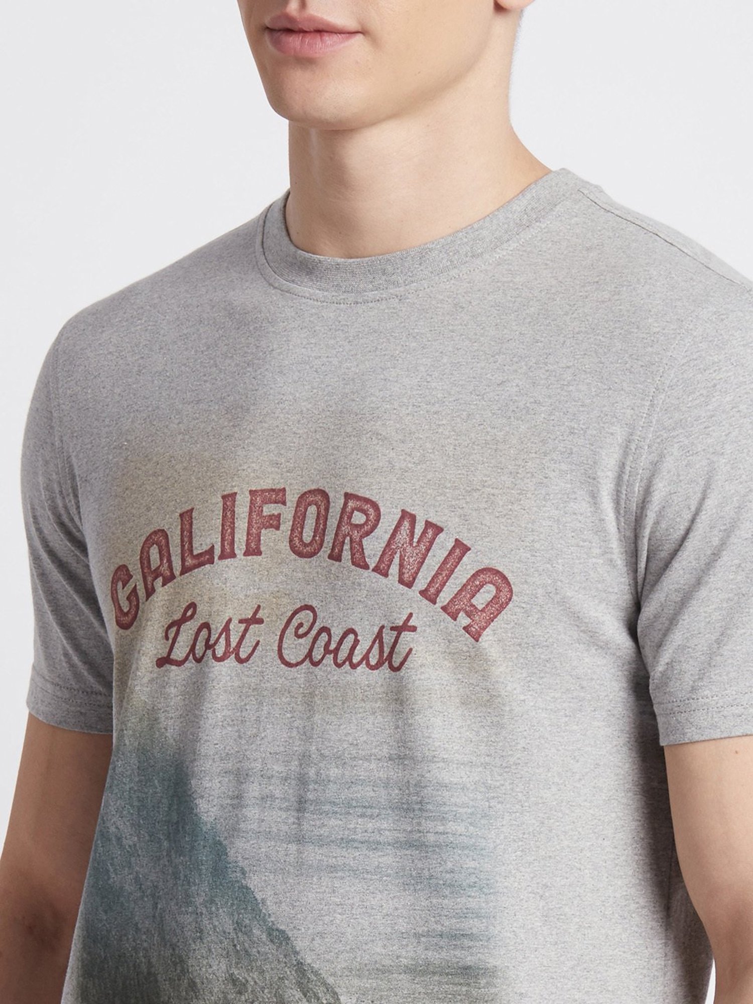 Beverly Hills Polo Club Grey Melange Regular Fit Pure Cotton Crew T-Shirt