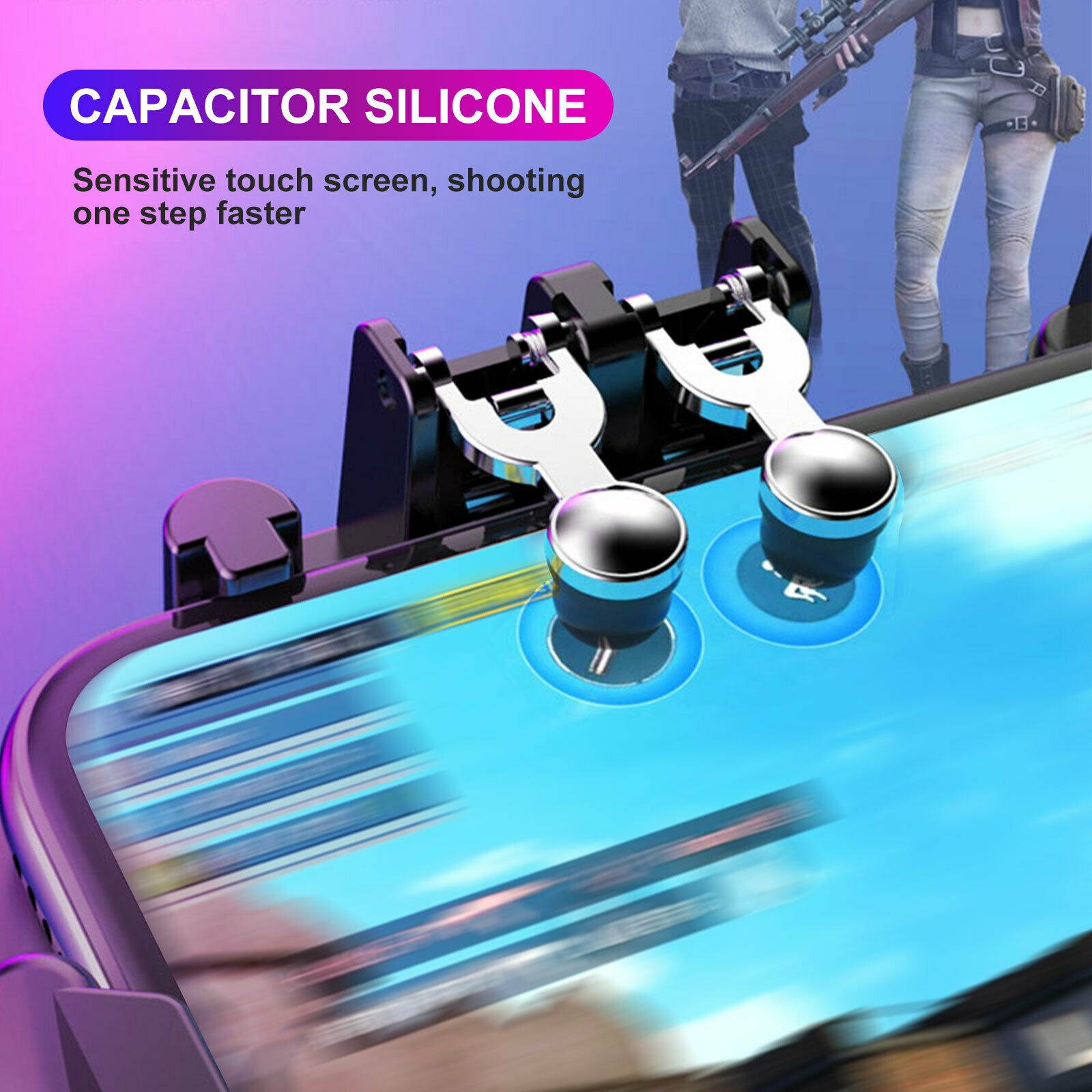 Mobile Phone Game Controller Gamepad Joystick Trigger for PUBG IOS Android Phone