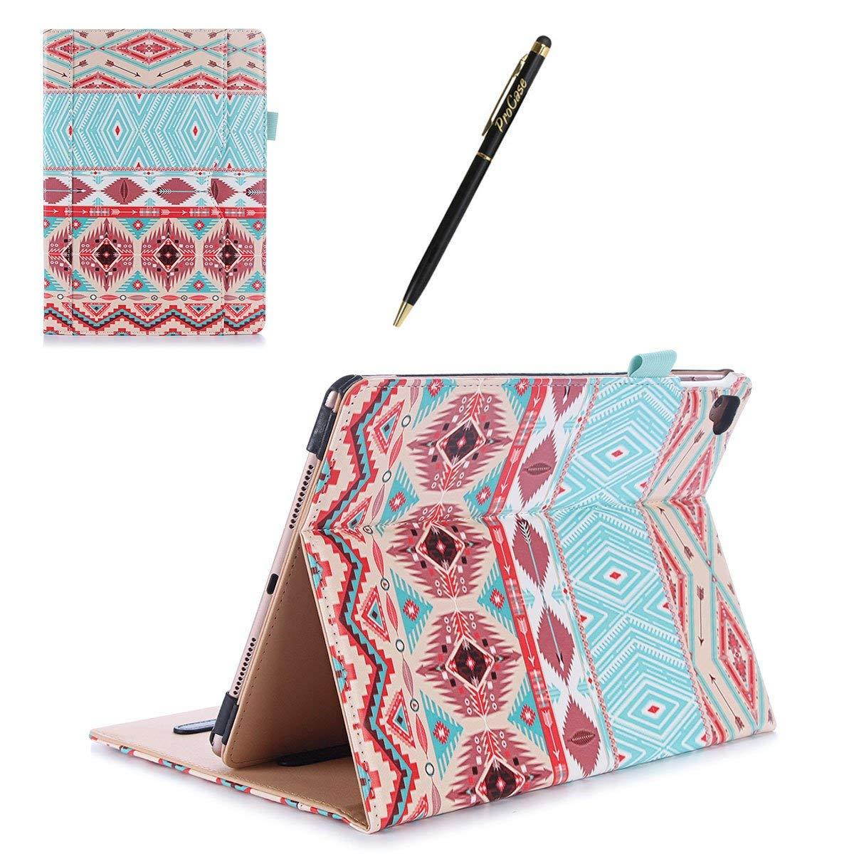 iPad Pro 9.7 Case - ProCase Stand Folio Case Cover for Apple iPad Pro 9.7 Inch 2016, with Multiple Viewing Angles, Document Card Pocket - Aztec1