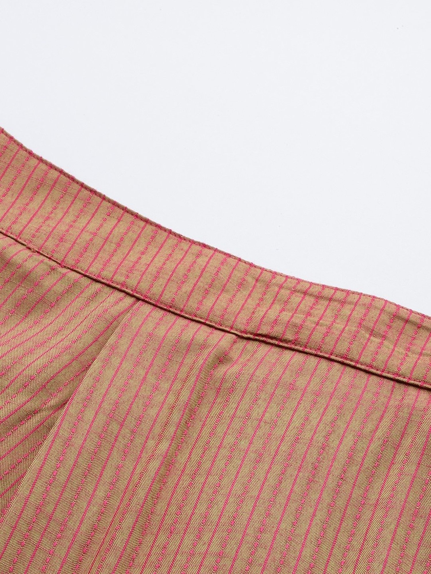 aarke Ritu Kumar Rust Printed Short Top And Skirt Co-Ord Set