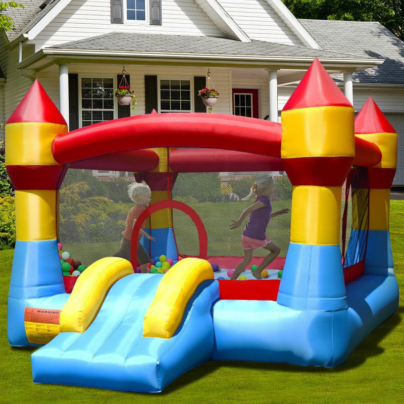 Costway Kid Inflatable Bounce House Castle Moonwalk Playhouse Jumper Slide