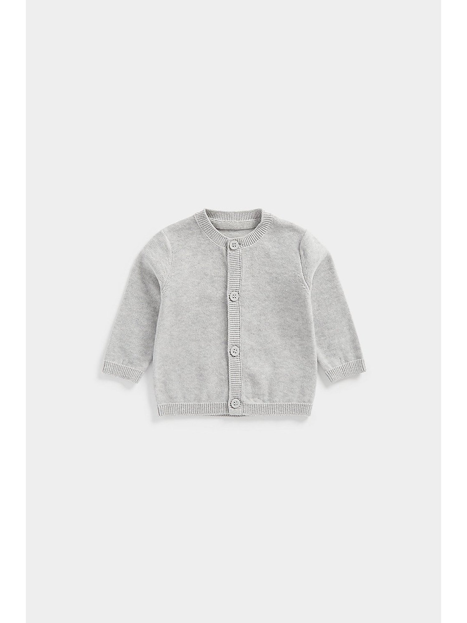 Mothercare Kids Grey Solid Full Sleeves Sweater
