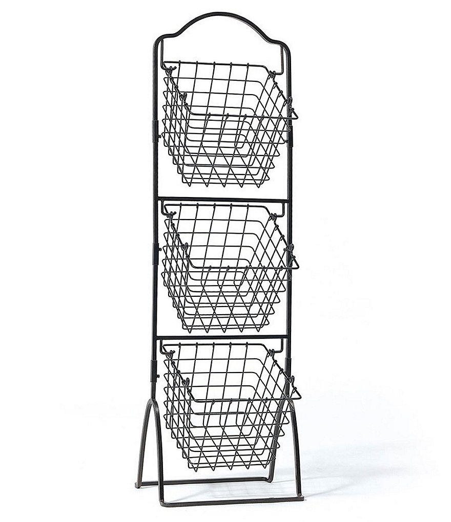 Gourmet Basics by Mikasa Avilla Picnic Plate Napkin and Flatware Storage Caddy with Paper Towel Holder