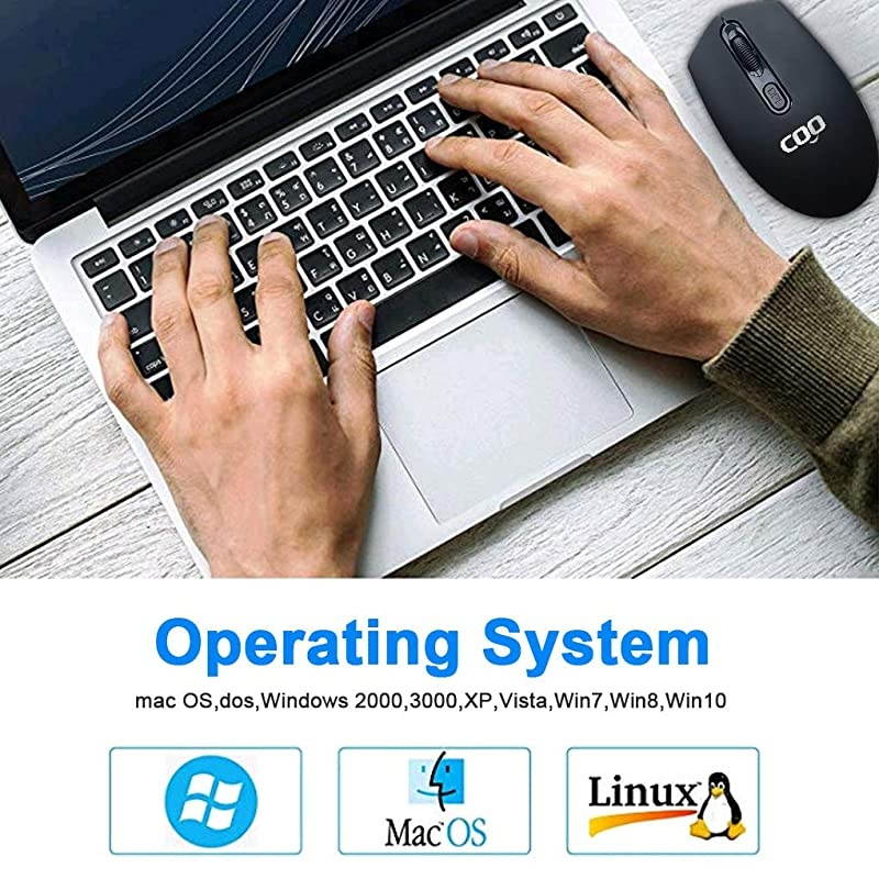 Wireless Mouse, Slim Dual Mode(5.0 and 2.4G Wireless) Rechargeable Wireless Mouse with 3 Adjustable DPI for MacBook, Laptop, MacOS 10.10, Android 5.0, Windows 8 or Above.