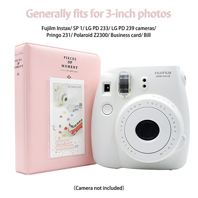 64 Pockets Mini Photo Album for Fujifilm Instax Mini 7s 8 8+ 9 25 26 50s 70 90 Instant Camera Name Card 64 Pockets Pink 2