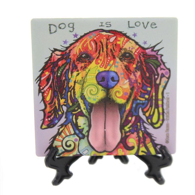 Animal 4.0" Golden Retriever 1 Stone Coaster Easel Sjt Enterprises  -  Coasters