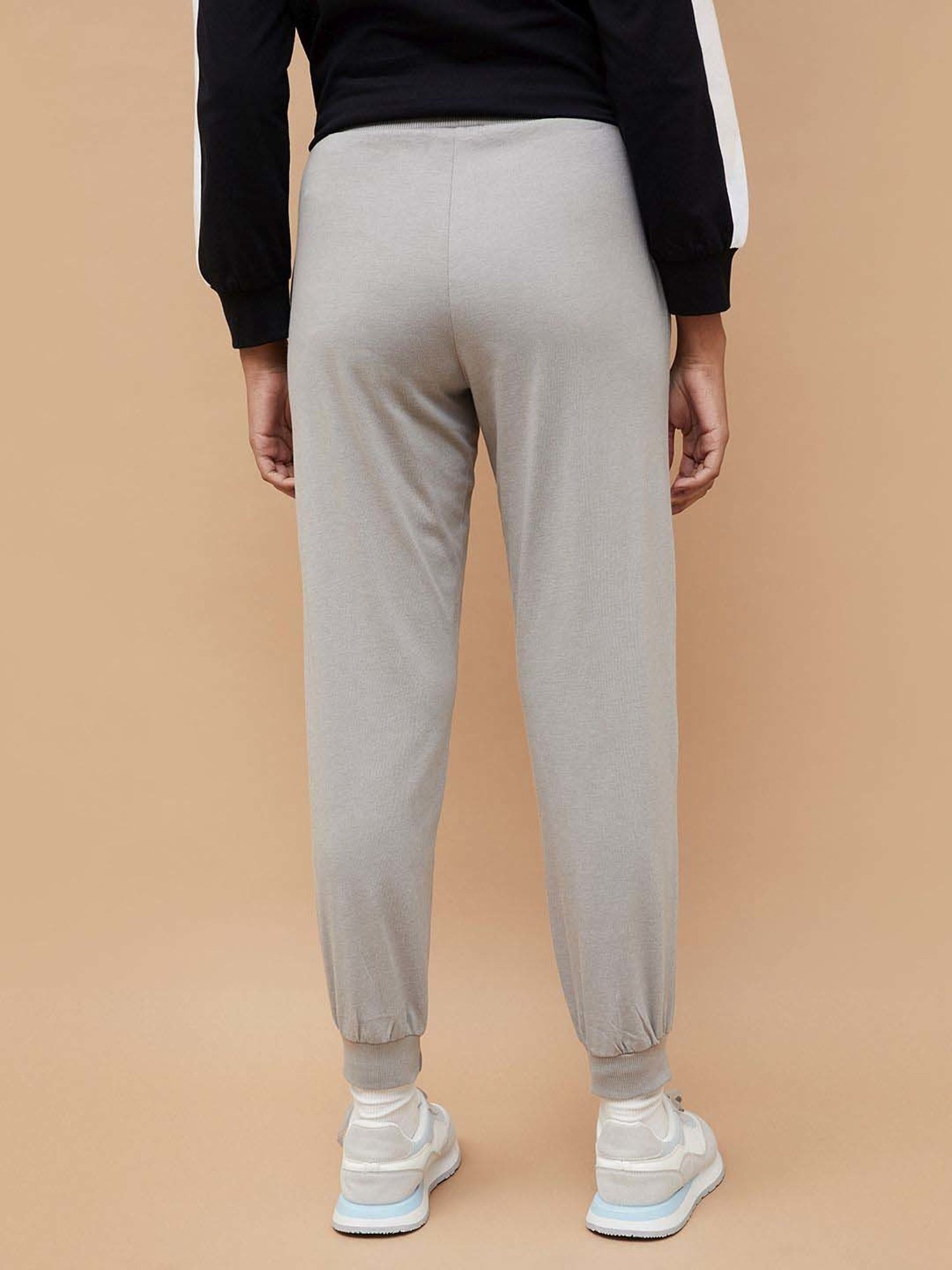 KAPPA Grey Cotton Mid Rise Sports Joggers