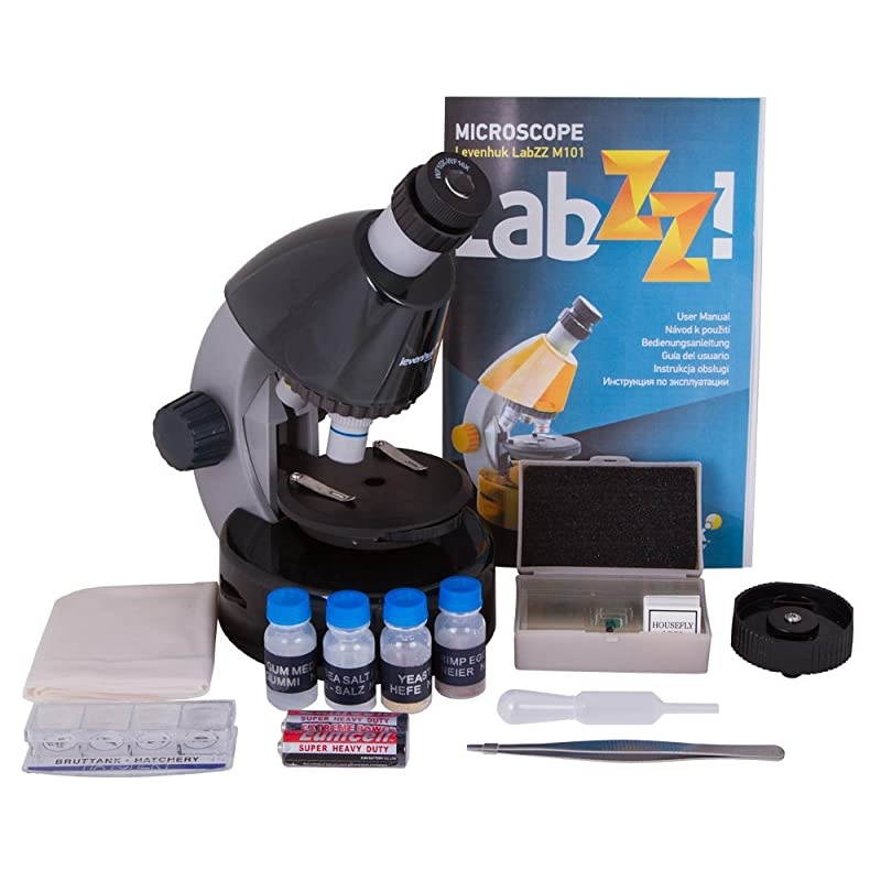 LabZZ M101 Moonstone Microscope for Kids with Experiment Kit &ndash; Choose Your Favorite Color