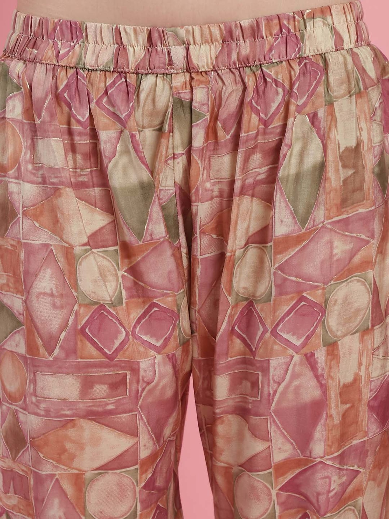 Prakrti Pink Printed Kurti Salwar Set