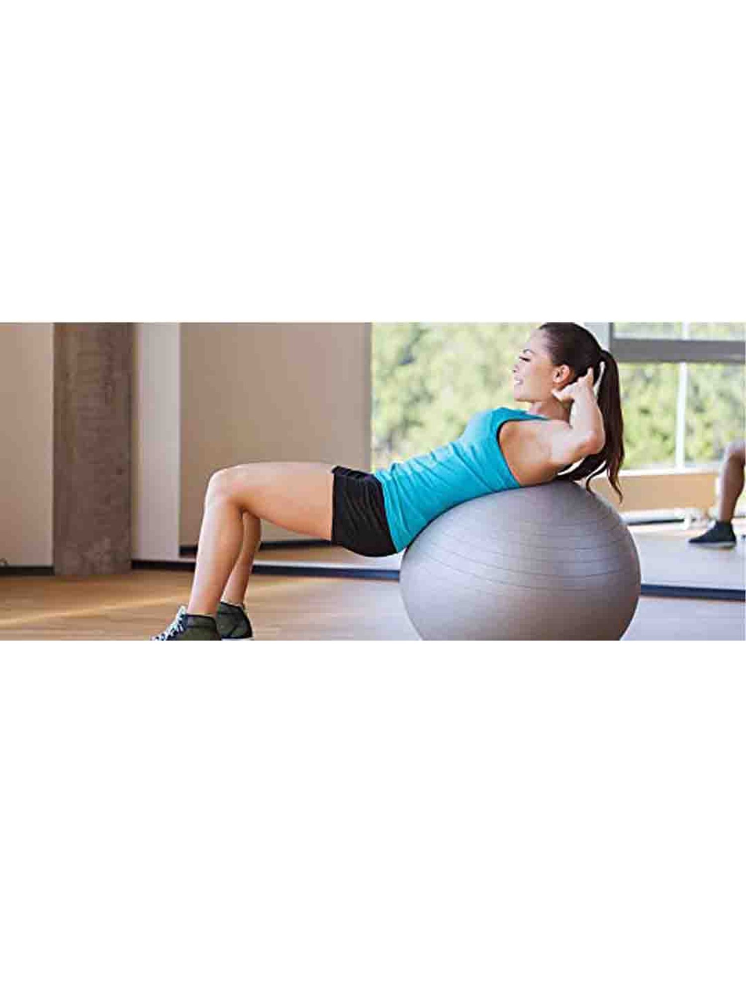 B Fit ANTI Burst Gym Ball Siz 65 cm (Silver)