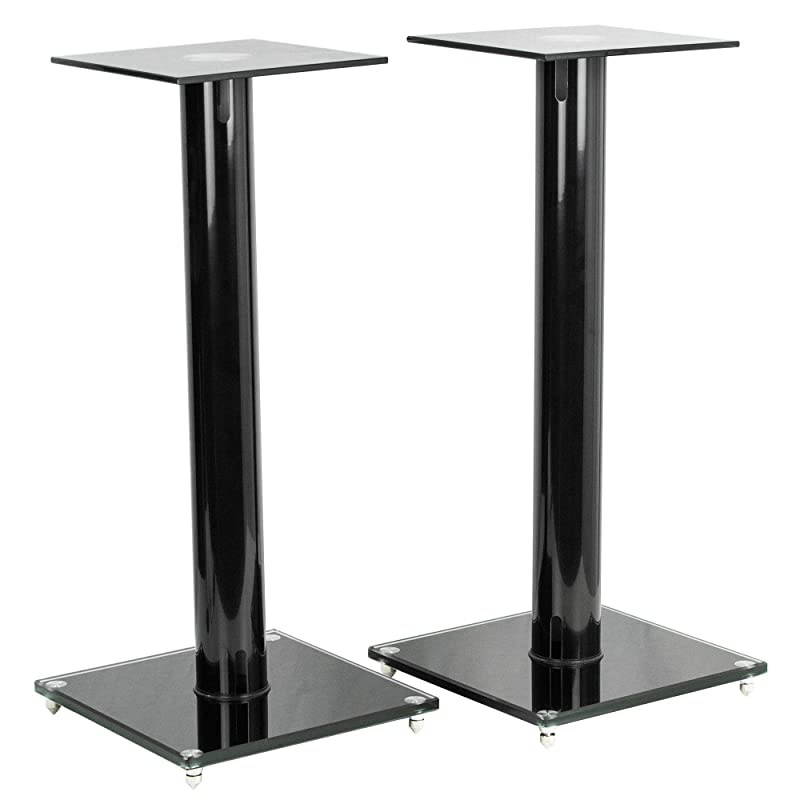 Premium Universal 23 inch Floor Speaker Stands for Surround Sound and Book Shelf Speakers STANDSP02B
