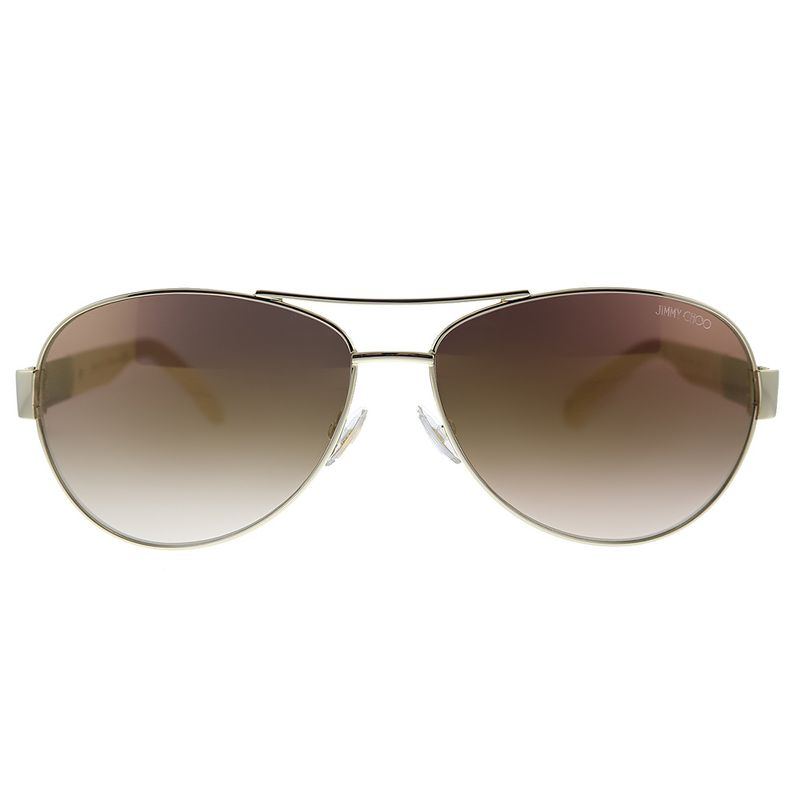 Jimmy Choo Baba/S 9D4 Womens Aviator Sunglasses Light Gold 59mm