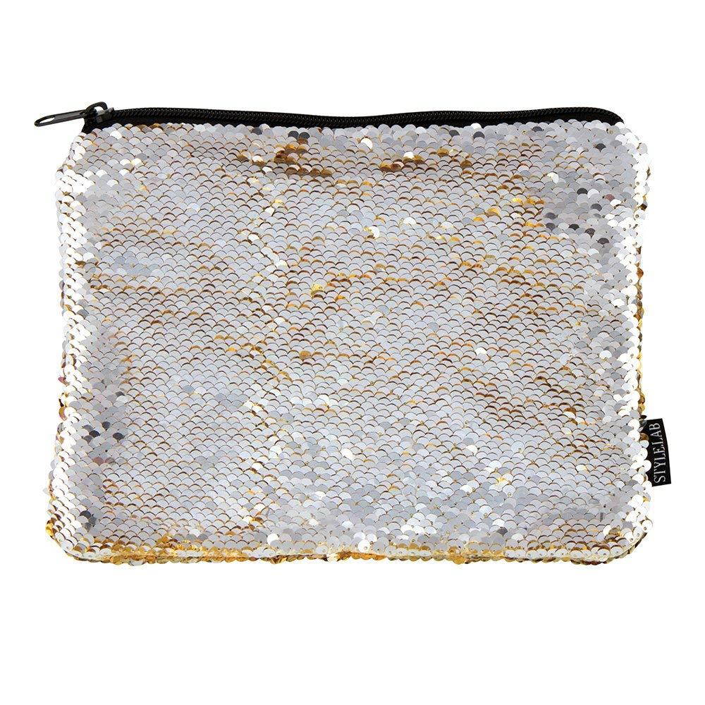 Style.Lab by Fashion Angels Magic Sequin Pouch - Gold/Silver