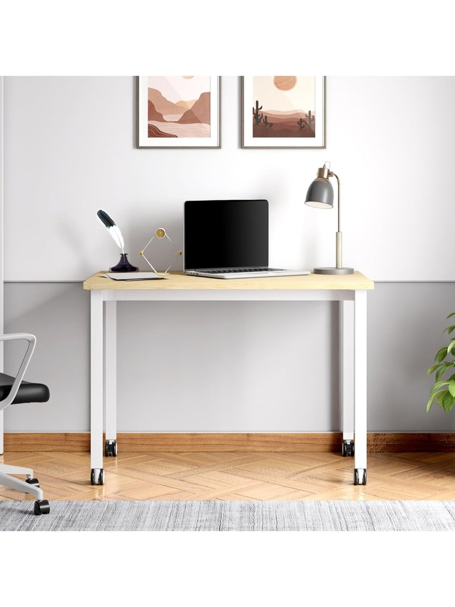 Godrej Interio Upbeat Prelaminated Brown Engineered Wood Computer Table