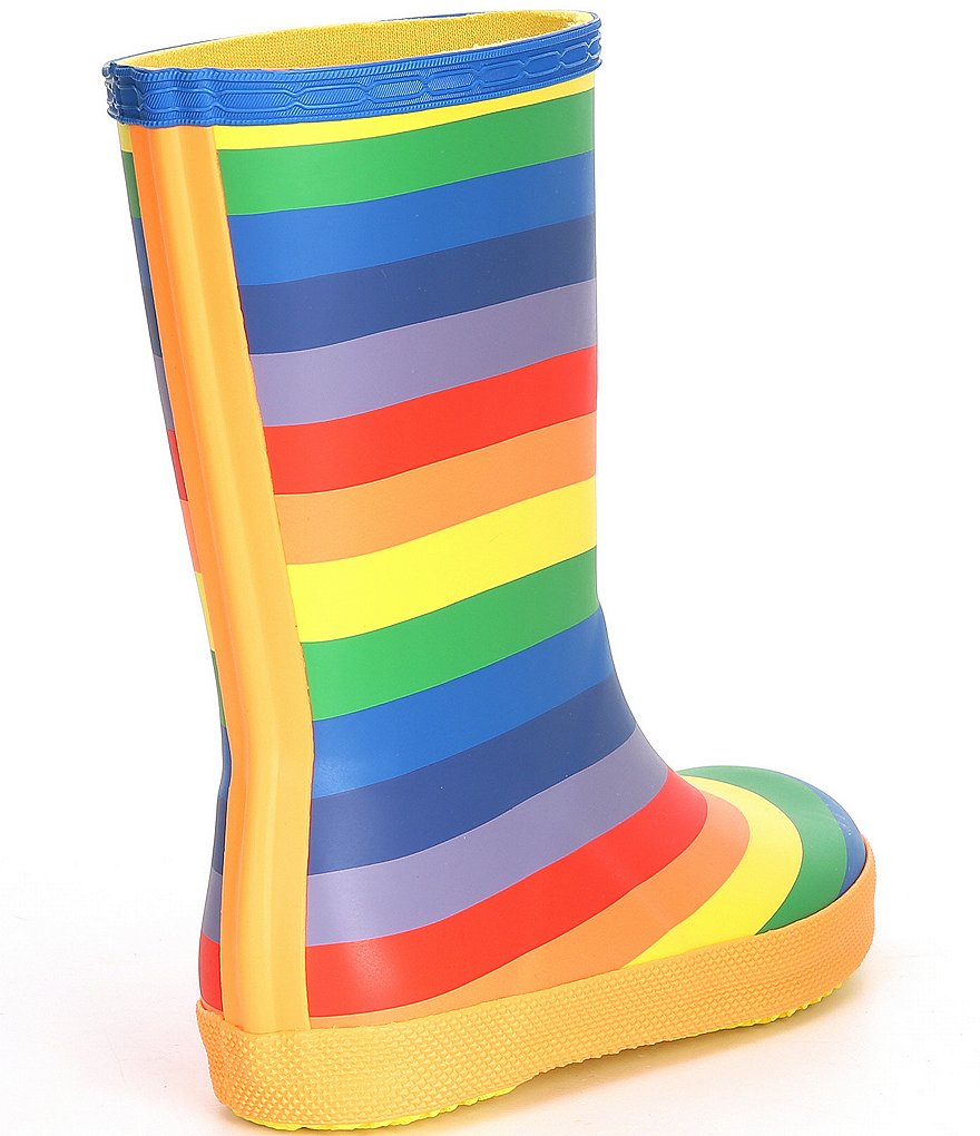 Hunter Girls' Class Rainbow Print Rain Boots (Toddler)