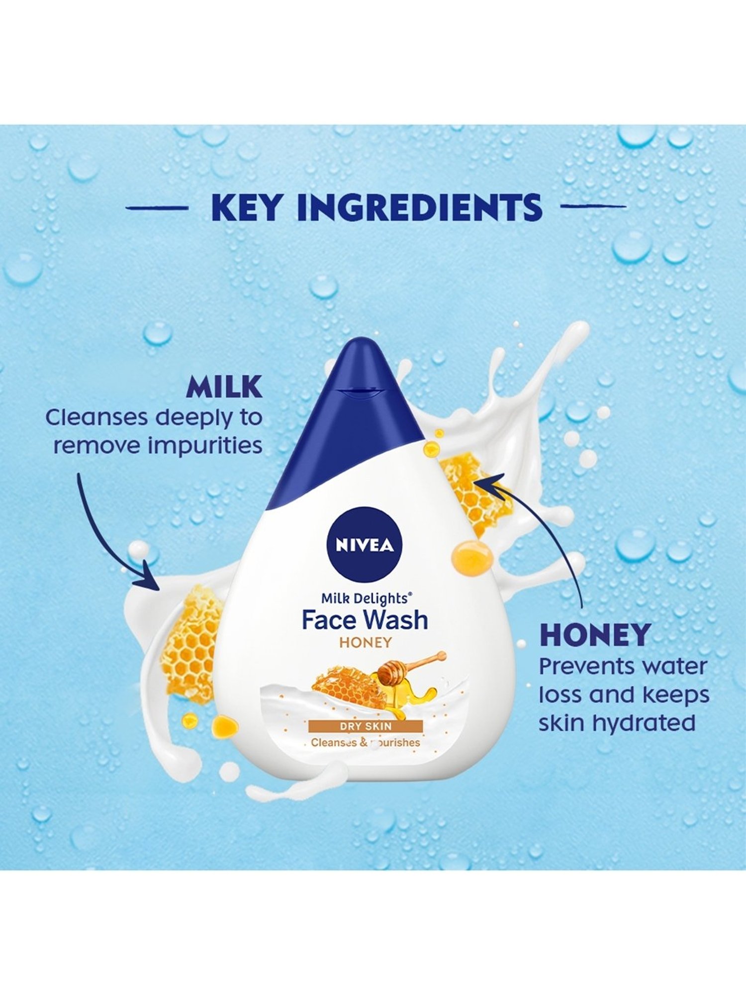 Nivea Milk Delights Honey Women Face Wash - 100 ml