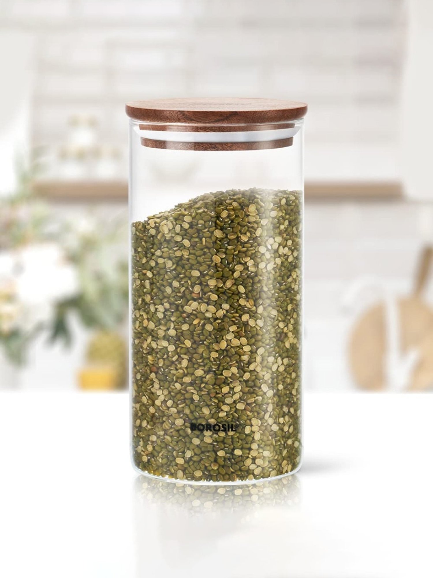 Borosil Transparent Glass Jar & Container (1200ml)