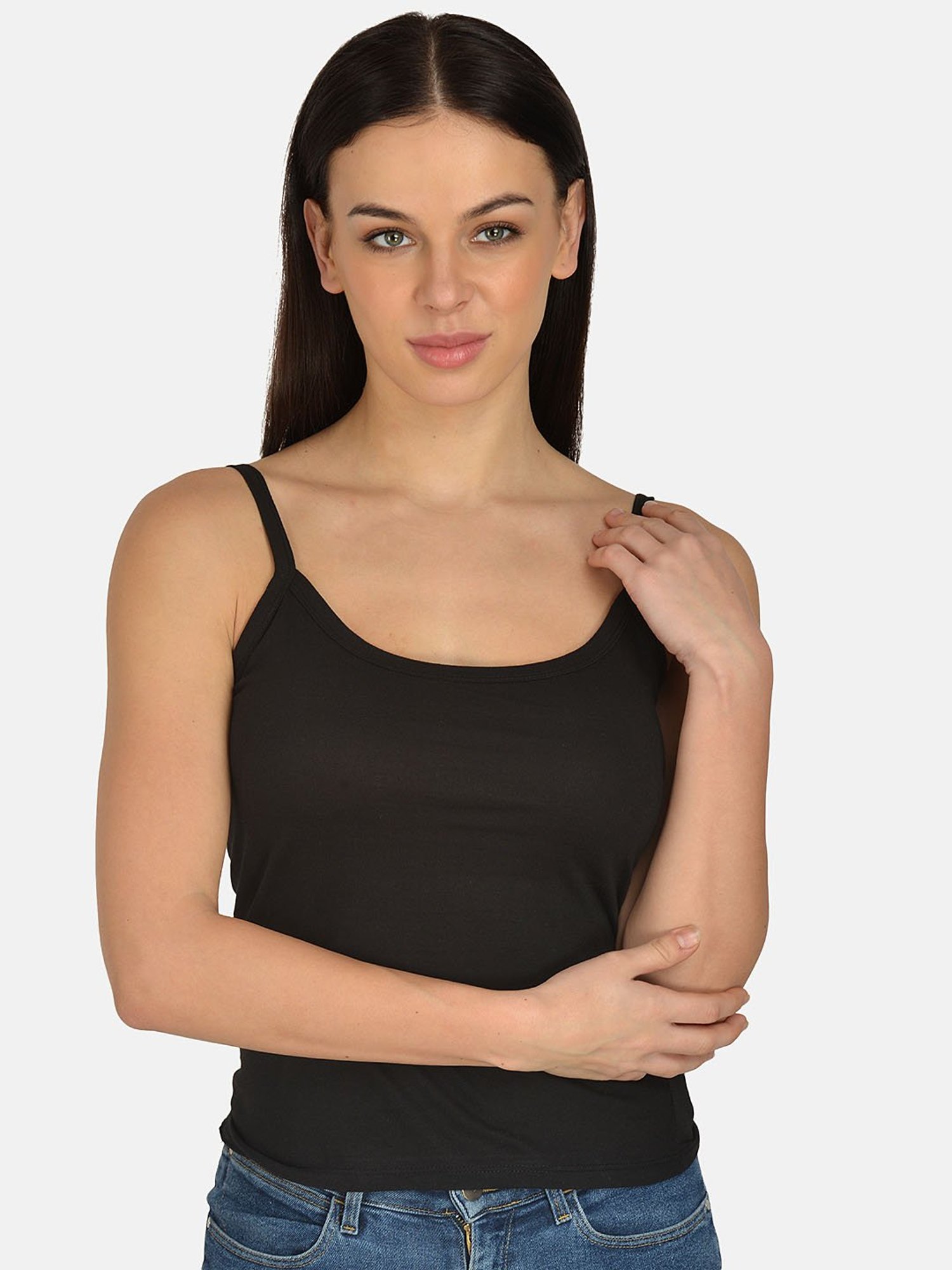 Mod & Shy Black Cotton Camisole