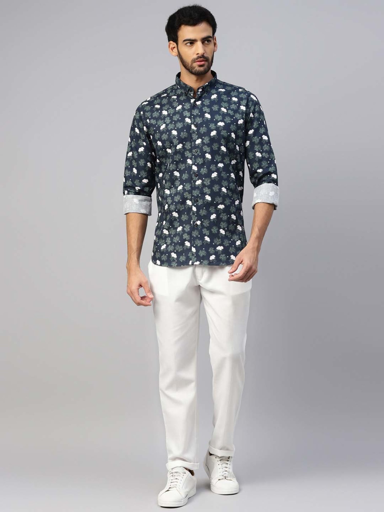 Don Vino Multicolor Slim Fit Printed Shirt