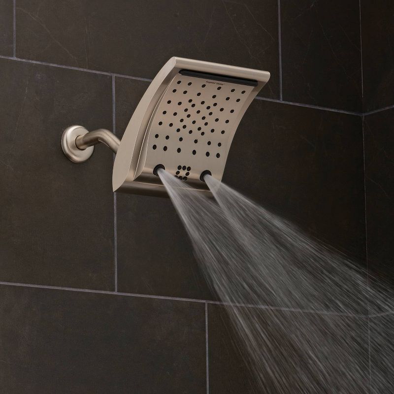 6 Setting Contour Rain Shower Head Brushed Nickel - Oxygenics