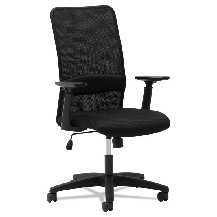 OIF - OIFSM4117 - Mesh High-Back Chair, Height Adjustable T-Bar Arms, Black
