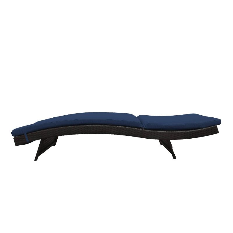 Bali 2pk Patio Chaise Lounges with Cushions - Navy - TK Classics