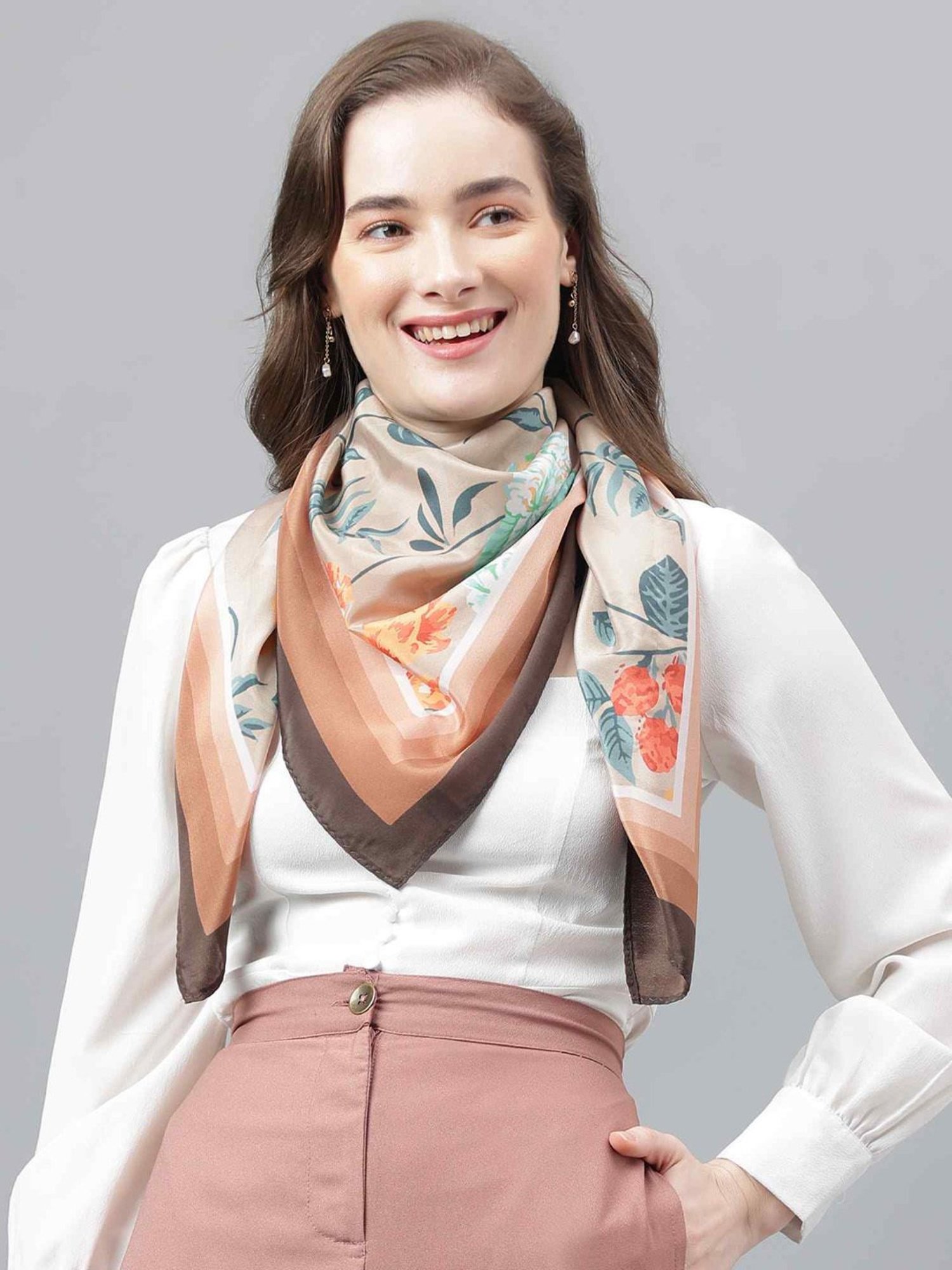 Aditi Wasan White Floral Stole