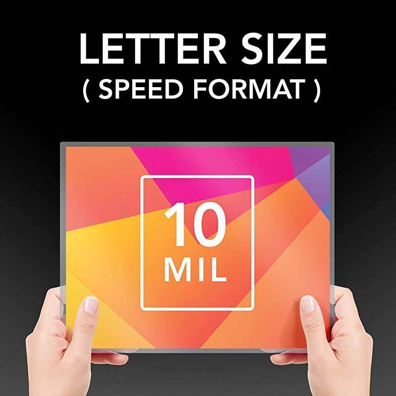 GBC Laminating Sheets Thermal Laminating Speed Pouches Letter Size 10 Mil HeatSeal UltraClear 50 Pack 3745091