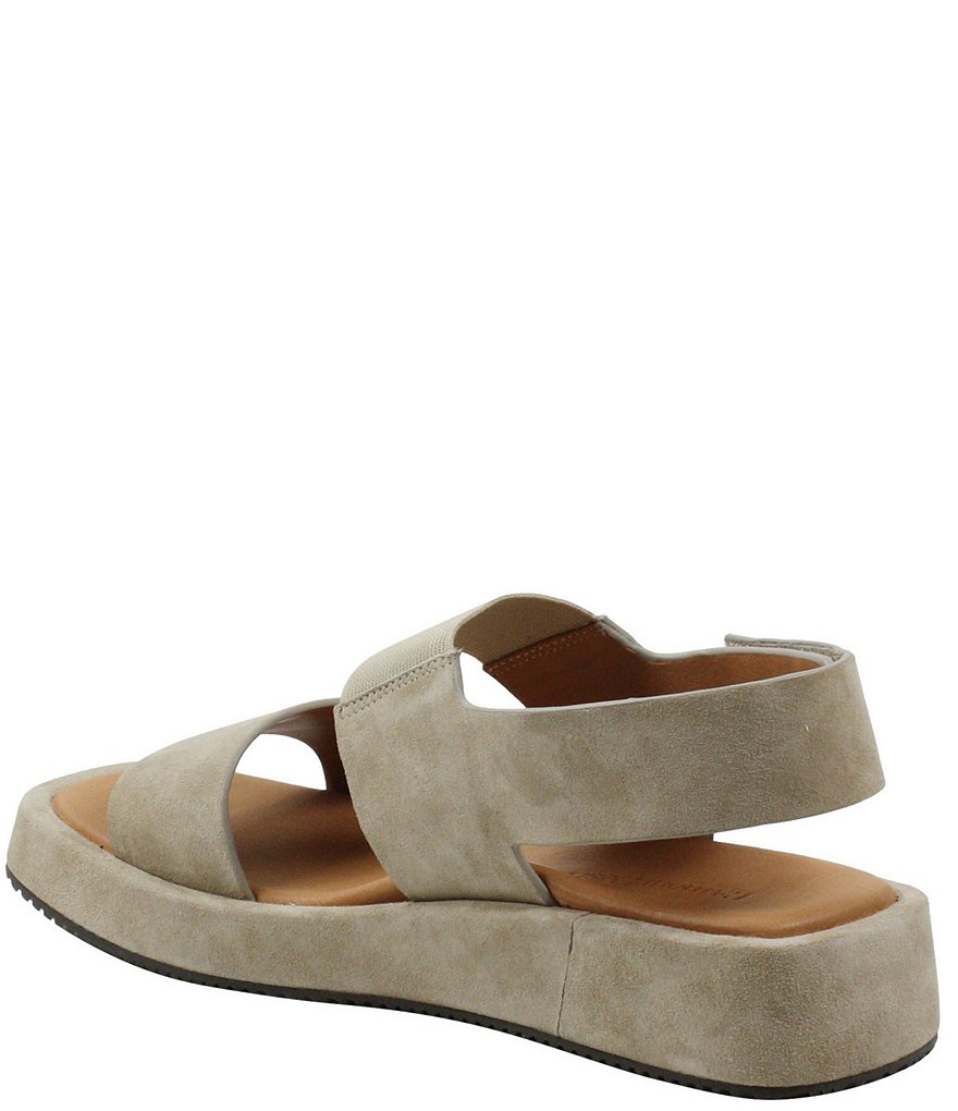 L'Amour Des Pieds Ainsley Suede Platform Wedge Sling Sandals