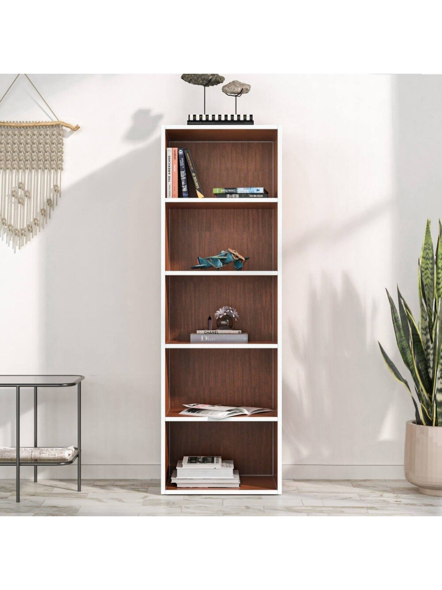Nilkamal Halo Urban Walnut Engineered Wood 5 Tier Storage Cabinet