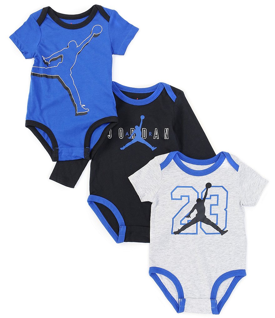 Jordan Baby Boys Newborn-9 Months Short-Sleeve Jumpman Mash Up 3-Pack Bodysuits