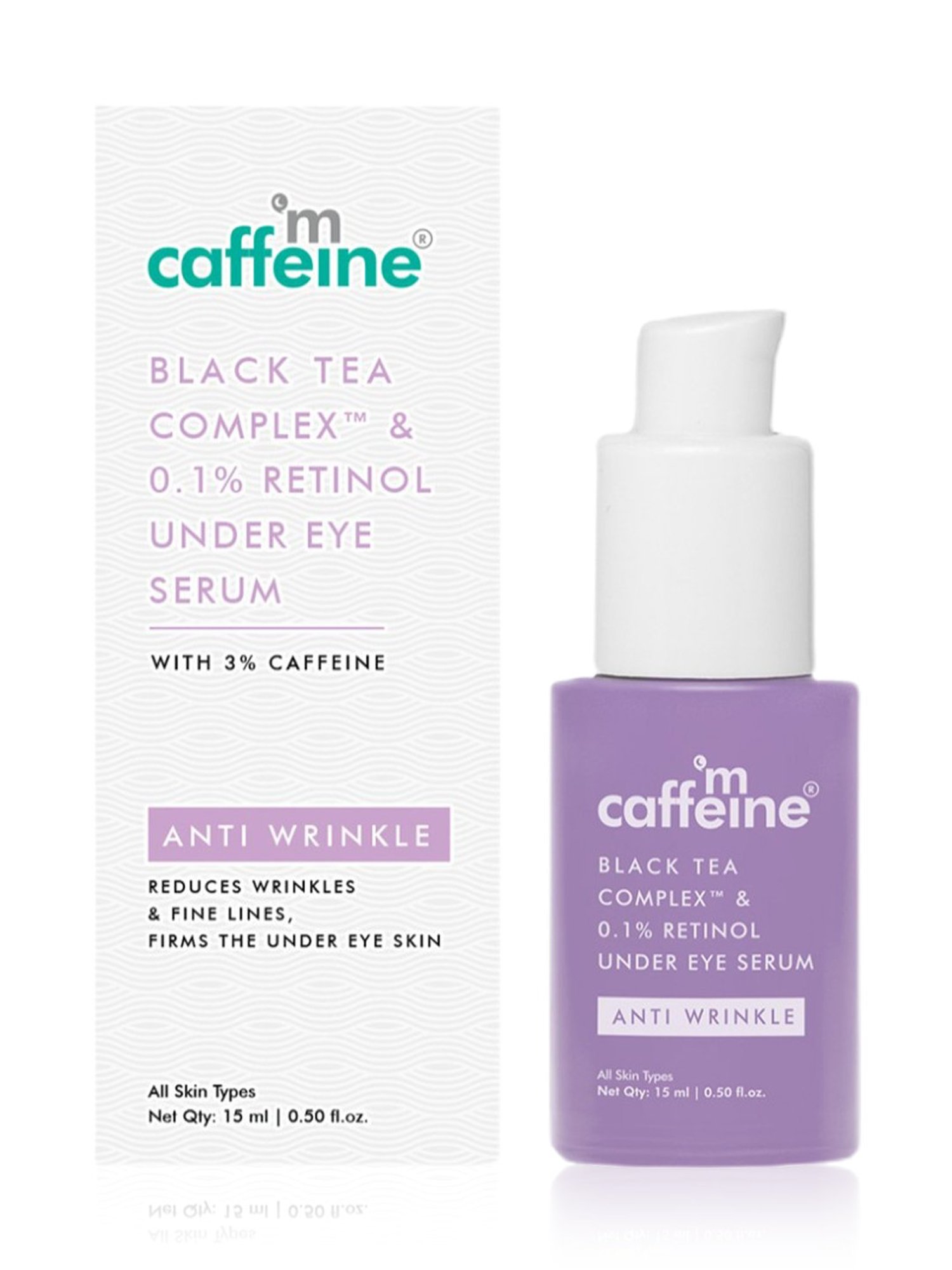 mCaffeine Black Tea Complex & 0.1% Retinol Under Eye Serum - 15ml